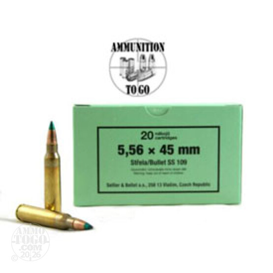 1000rds - 5.56 Sellier & Bellot SS109 62gr. Penetrator Ammo